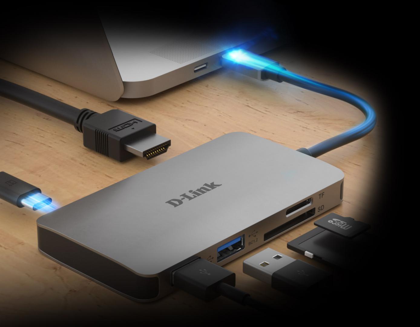 overlay_09a0b77bfe45c32d063190f27372e42d.jpg D-Link DUB-M610 6-in-1 USB-C Hub with HDMI, SD/microSD card reader - imagine 1
