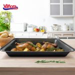 TAVA CUPTOR TEFLON 42X29X5 CM, EASY BAKE, VANORA HOME - imagine 3
