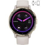 Ceas Garmin Venu 3S, Ivory/ Soft Gold - imagine 2