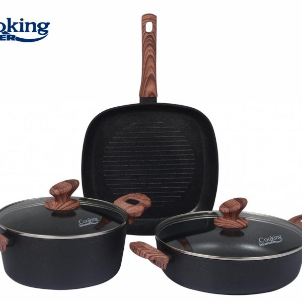 SET GATIT 5 PIESE ALUMINIU FORJAT, MALTA, COOKING BY HEINNER