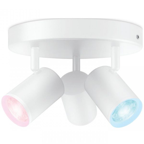 Spot LED RGB WiZ Imageo, Wi-Fi, Bluetooth, control vocal, 3xGU10,