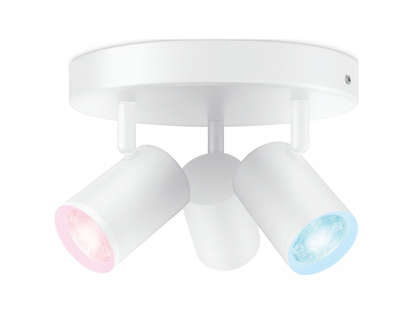 overlay_0ad97c7c3ea16ed2d3dcb4f12af3e939.jpeg Spot LED RGB WiZ Imageo, Wi-Fi, Bluetooth, control vocal, 3xGU10, - imagine 1