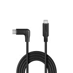 Cablu Lindy USB C 3.2 90° Right angle, lungime 1m, - imagine 2