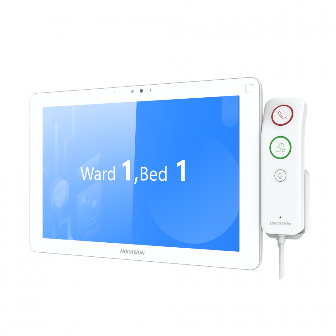 overlay_0bc4aa294830049dcbe0a647b1ce2481.png DISPLAY PENTRU PATUL PACIENTULUI Hikvision DS-KHB9533X-WHS; ecran de 10.1'', Android - imagine 1