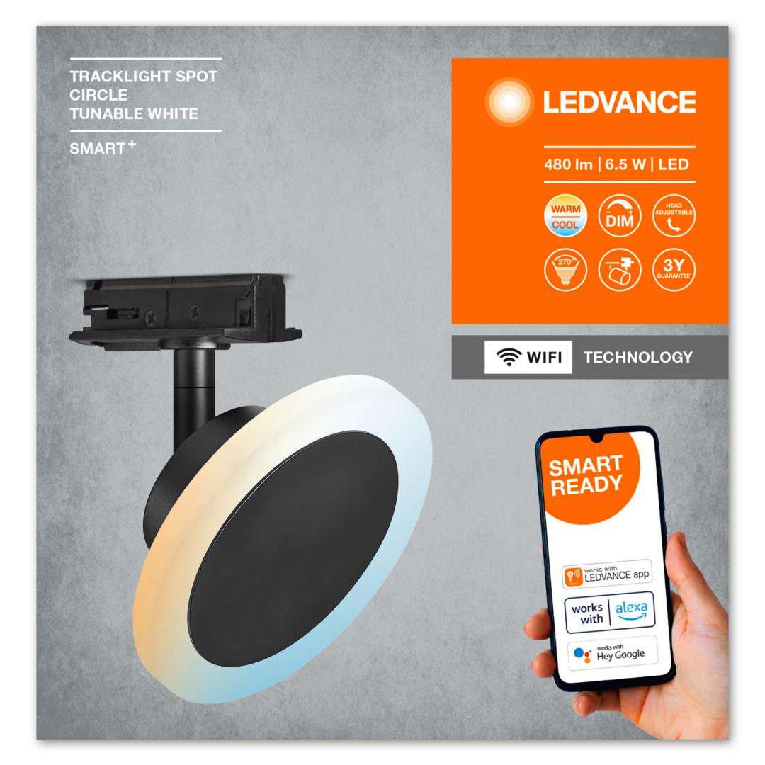 overlay_0bc8ccc89701614a9afc1ff290ebe758.jpg Spot LED inteligent pe sina Ledvance Smart+ WiFi TRACKLIGHT SPOT - imagine 1