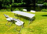HEINNER SET MASA CU 4 SCAUNE PLASTIC PLIABILE - imagine 2