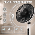 VENTILATOR CU PICIOR HEINNER HMSF-9BK - imagine 10