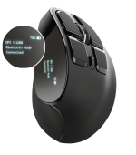 Mouse Trust Voxx, Rechargeable Ergonomic Wireless, negru - imagine 2