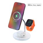 Incarcator wireless birou Tellur, 3-in-1, MFI, certificat MagSafe 15W, Watch - imagine 3