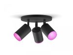 Spot LED RGB Triplu Philips Hue Fugato, Bluetooth, 3xGU10, 3x5.7W
