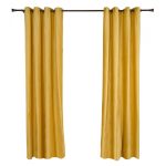 Set 2 draperii catifea 140x270 cm - Galbene - imagine 2
