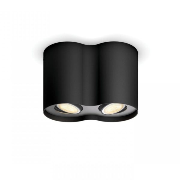 Spot LED Dublu Philips Hue Pillar, Bluetooth, 2xGU10, 2x5W, 700
