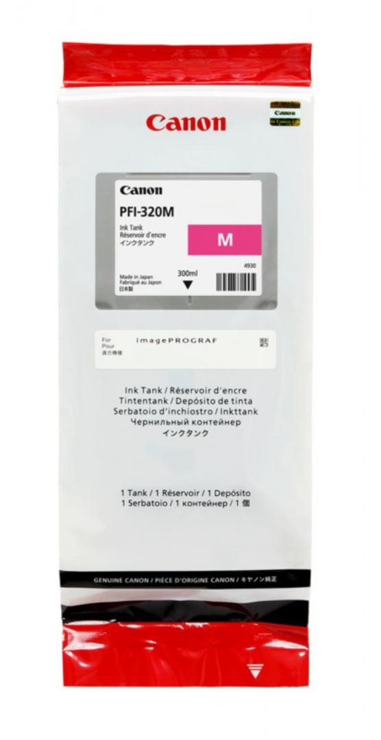 overlay_11c7f86b69801aa0666fdad6b41c3ae9.jpg Cartus cerneala Canon PFI-320M, magenta, capacitate 300ml, pentru Canon TM - imagine 1