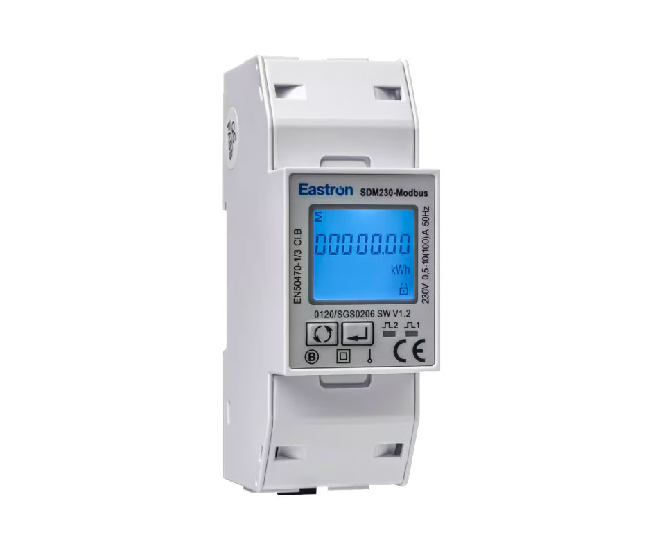 overlay_12765f496866dfd2c0e595895c2b1e7e.png Solplanet EASTRON SDM230-Modbus, 1p (L1, N), max. 100A, Modbus, direct - imagine 1