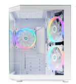 Carcasa SPACER Aquarium, RGB, Micro Tower, White - imagine 2