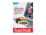 Memorie USB SanDisk Ultra Flair 128 GB, USB 3.0, Negru - imagine 2