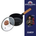 CASEROLA ALUMINIU + CAPAC 16X7.5CM, 1.4L, RIKITO WATANABE, SAMURAI GOURMET, - imagine 3