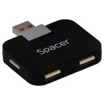 Hub Spacer, SPH-316; 4 porturi USB 2.0 extern; culoare: negru. - imagine 3