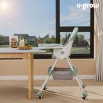 Scaun de masa 2 in 1, pliabil, verde, U-Grow - imagine 7
