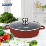 CRATITA ALUMINIU+CAPAC 24X6.5CM, 2.6L, CALABRIA, COOKING BY HEINNER - imagine 3