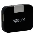 Hub Spacer, SPH-316; 4 porturi USB 2.0 extern; culoare: negru. - imagine 2