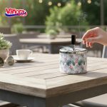 "SCRUMIERA ANTI-VANT CU BUTON 9x11 CM  Material: Otel + - imagine 7