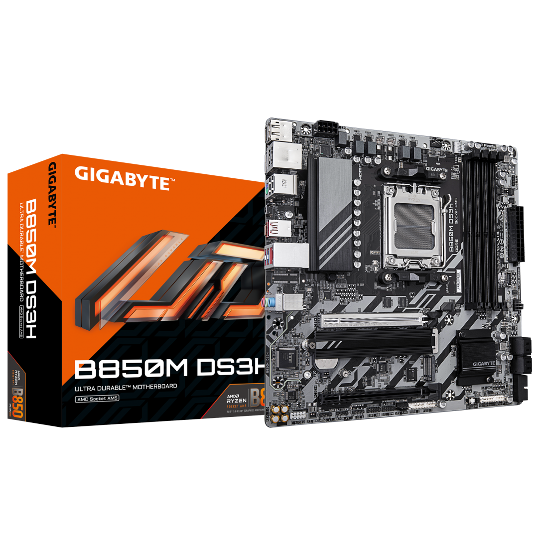 overlay_18194516d3998c1b463a4cb19be93d5b.png Placa de baza Gigabyte B850M DS3H, Socket AM5, DDR5, Micro-ATX - imagine 1