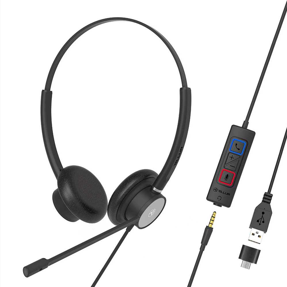 overlay_185d829e110ef9cfd11213a0ed8a0dea.png Casti Head-band TELLUR Voice 420, Wired, Negru - imagine 1