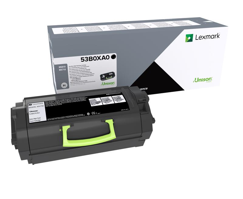 overlay_18a5a69646d810d0e522200cd48890d9.png Toner Lexmark 53B0XA0, black, High Yeld 45 k, CompatibilitateMX718de, MS818dn. - imagine 1