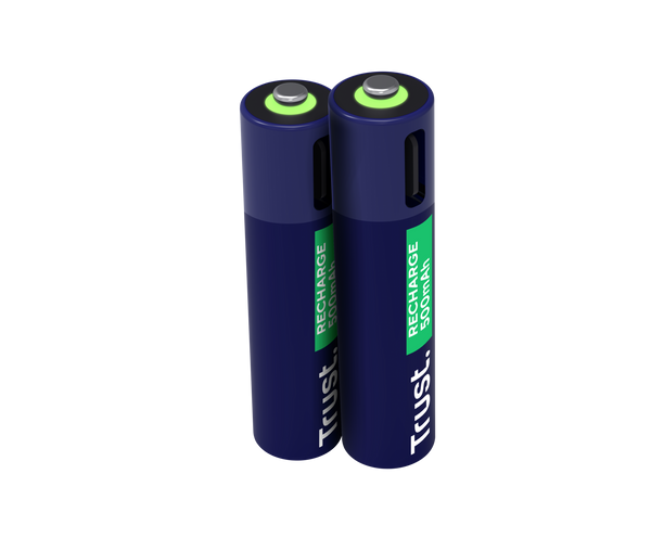 Baterii reincarcabile AAA Trust, incarcate prin USB-C, putere intrare 1.2W,