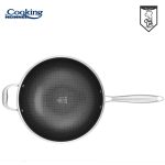 TIGAIE WOK INOX + CAPAC STICLA 30x8.5 CM, 4.5L, TITANIUM3, - imagine 4