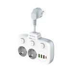 Prelungitor tip priza cu  protectie Serioux Quick Charge 3.0, - imagine 3