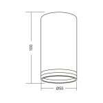 Spot Vivalux ROUND KING, GU10, max. 35W, IP20, Ø55x100mm, Negru, - imagine 2