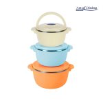 SET 3 CASEROLE TERMICE 2+4+6L,BELLY ORANGE, ART OF DINING BY - imagine 2