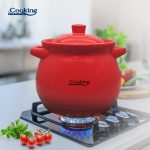 OALA CERAMICA CU CAPAC 6 L, RED LINE - imagine 5