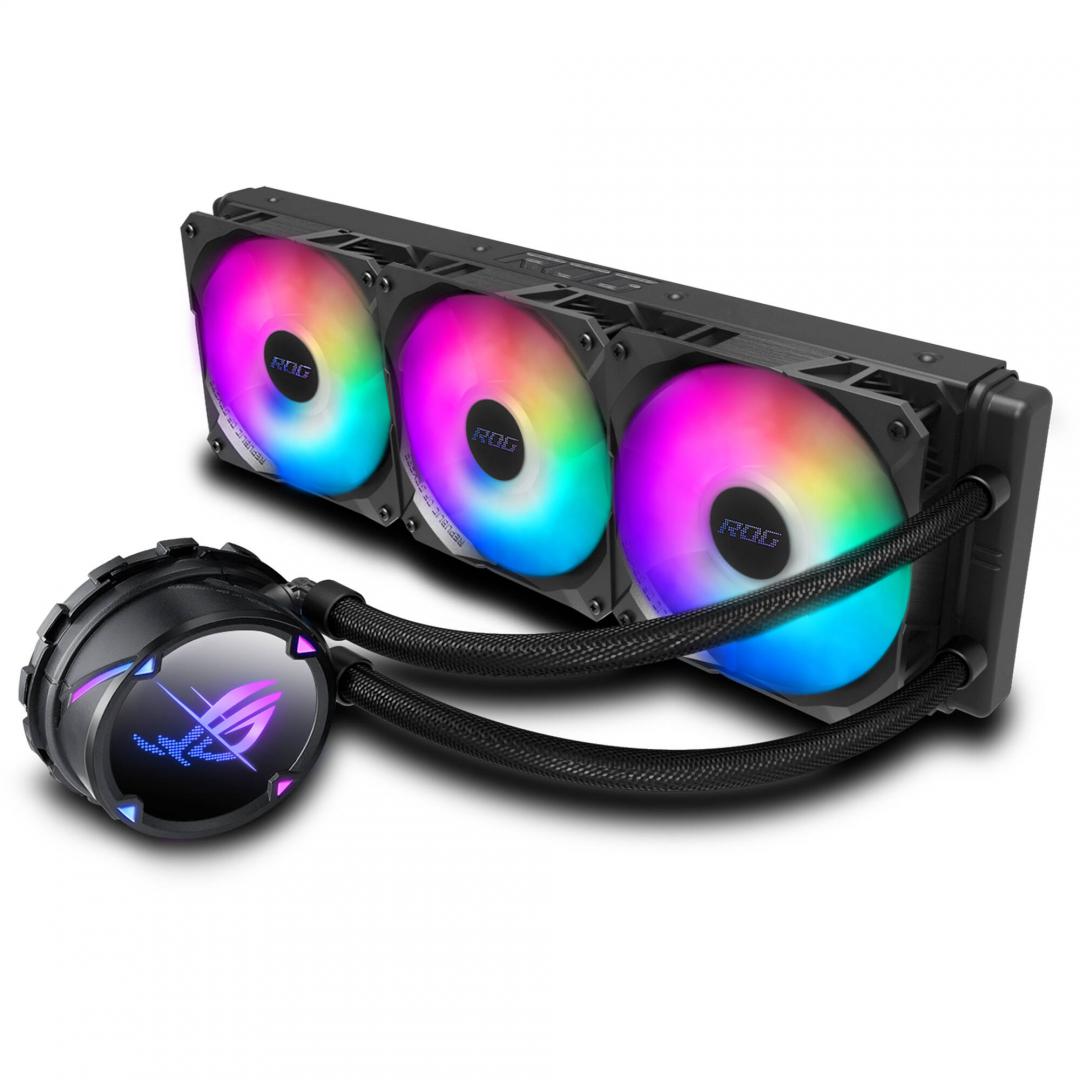 overlay_1c49d8d79bcf42cd534105648dea1cd3.jpg Cooler Procesor ASUS ROG STRIX LC II 360 ARGB, Lichid, - imagine 1