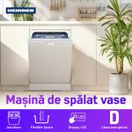 MASINA DE SPALAT VASE INCORPORABILA HEINNER HDW-BIM45710AD+++ - imagine 2