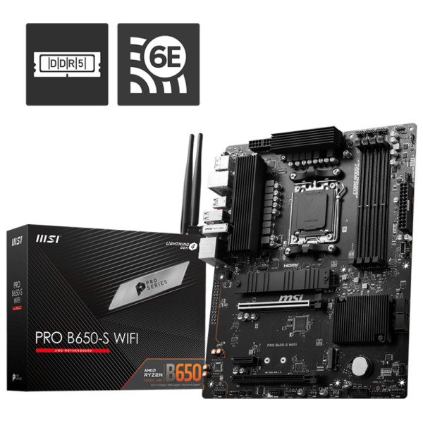 Placa de baza MSI PRO B650-S WIFI, Socket AM5, DDR5,