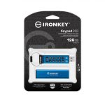 Memorie USB Kingston IronKey Keypad 200 128GB, USB 3.2, Albastru - imagine 4