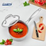 CASEROLA INOX+CAPAC STICLA 16x8.5CM,1.6L, ATOMIC3, COOKING BY HEINNER - imagine 5