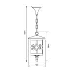 Pendul tip felinar Vivalux JARDIN, E27, max. 1x60W, IP44,155x155x1000mm, COFFEE, - imagine 2