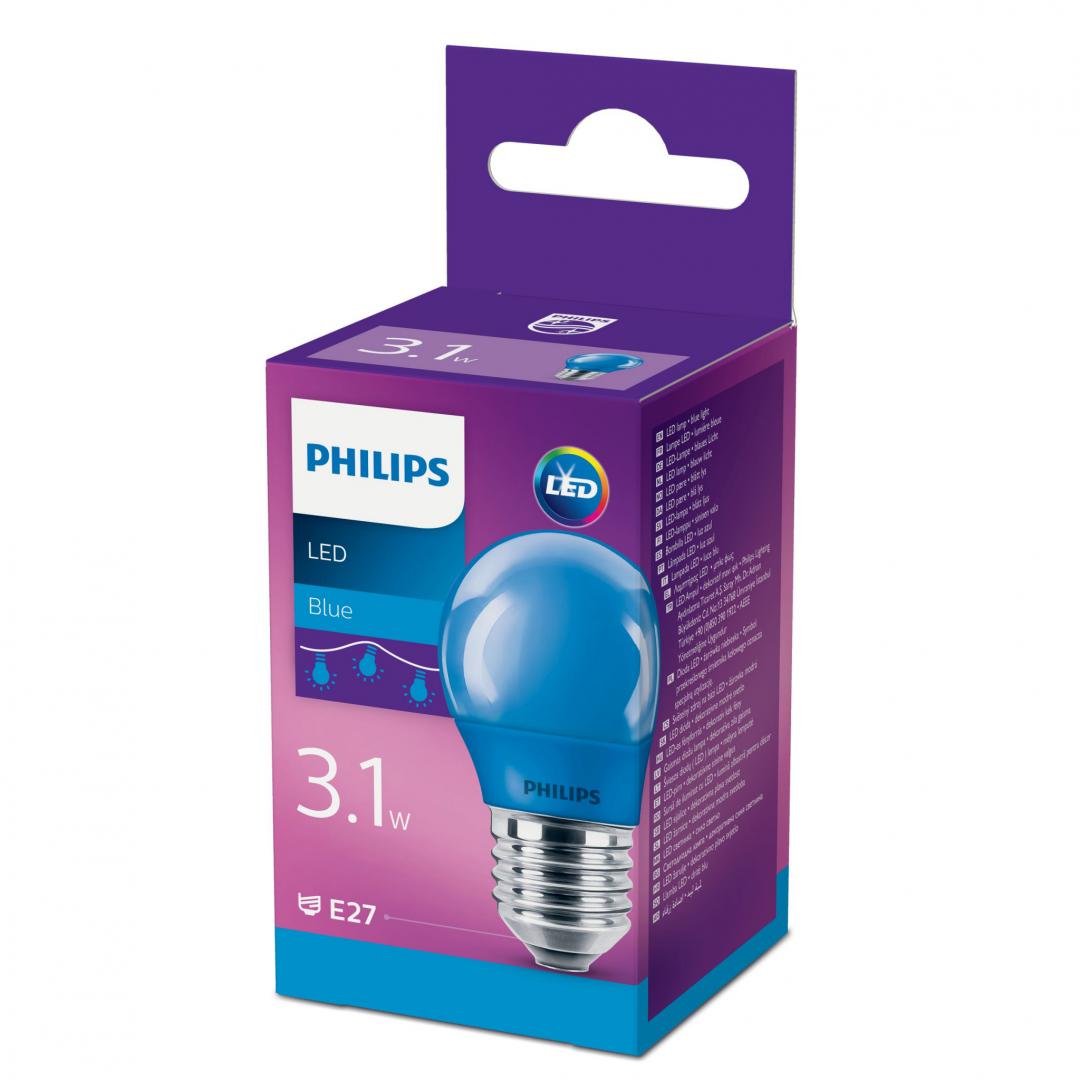 overlay_208a74edc99b1fd8d35a7495a19ba74e.jpg Bec LED Philips COLORED BLUE P45, E27, 3.1W (25W), lumina - imagine 1