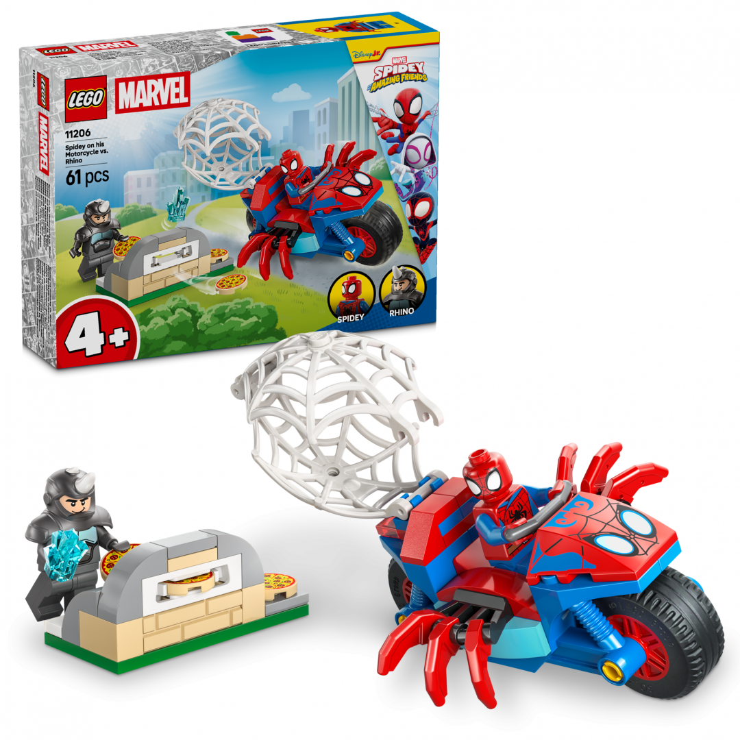 overlay_20b3bf0f00c92d0c867caee08d0cd8a4.png SPIDEY PE MOTOCICLETA VS RHINO LEGO11206 - imagine 1