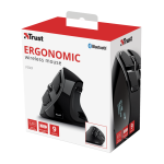 Mouse Trust Voxx, Rechargeable Ergonomic Wireless, negru - imagine 14