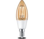Bec LED inteligent vintage (decorativ) Philips Filament Candle ClearC35 ,Wi-Fi,
