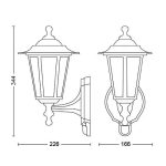 Aplica tip felinar pentru exterior cu senzor de miscare PhilipsPekingUP, - imagine 2