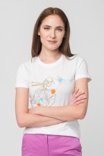 TSHIRT CASUAL F BICICLETA COLOR WHITE-S - imagine 2
