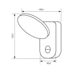 Aplica LED cu senzor de miscare Vivalux ROUND TANIS, 15W, - imagine 2