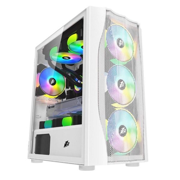 Carcasa 1st PLAYER X3-M, RGB, Full Tower, White