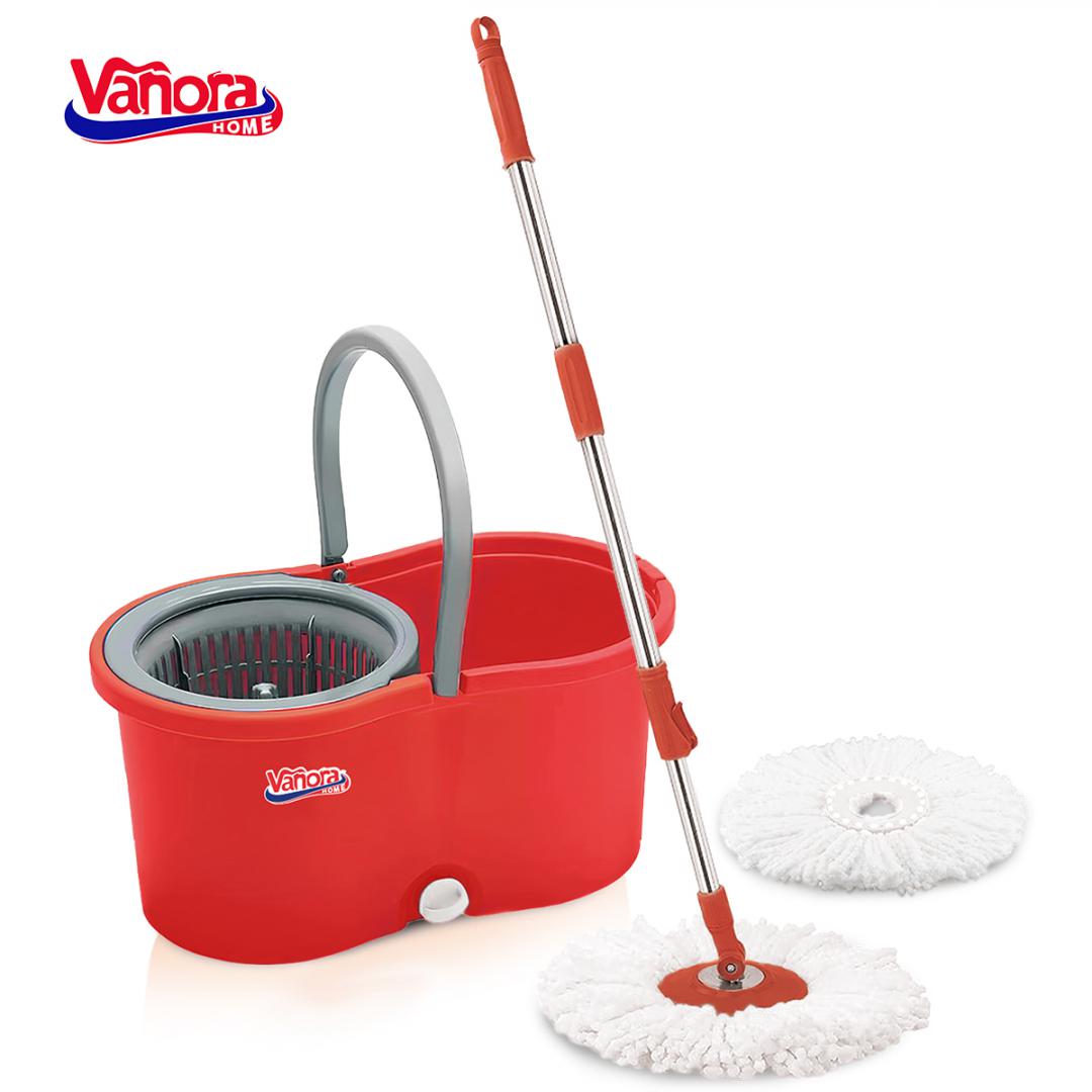 overlay_2405d424240dcfc023c8b3399132f262.jpg SET CURATENIE CU MOP ROTATIV, CLEAN360, ROSU - imagine 1